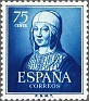 Spain 1951 Isabella the Catholic 75 CTS Blue Edifil 1093. Spain 1951 Edifil 1093 Isabel Catolica. Uploaded by susofe